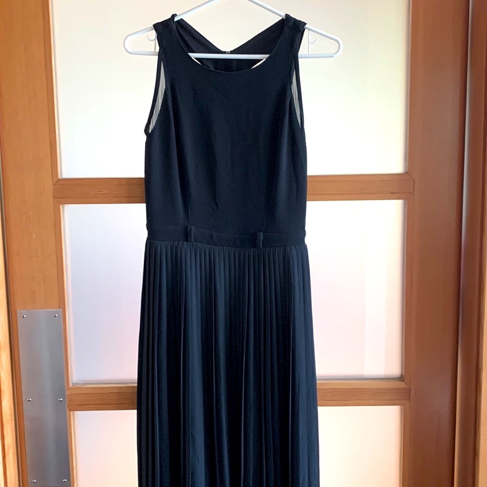 Black Maxi dress- pleated